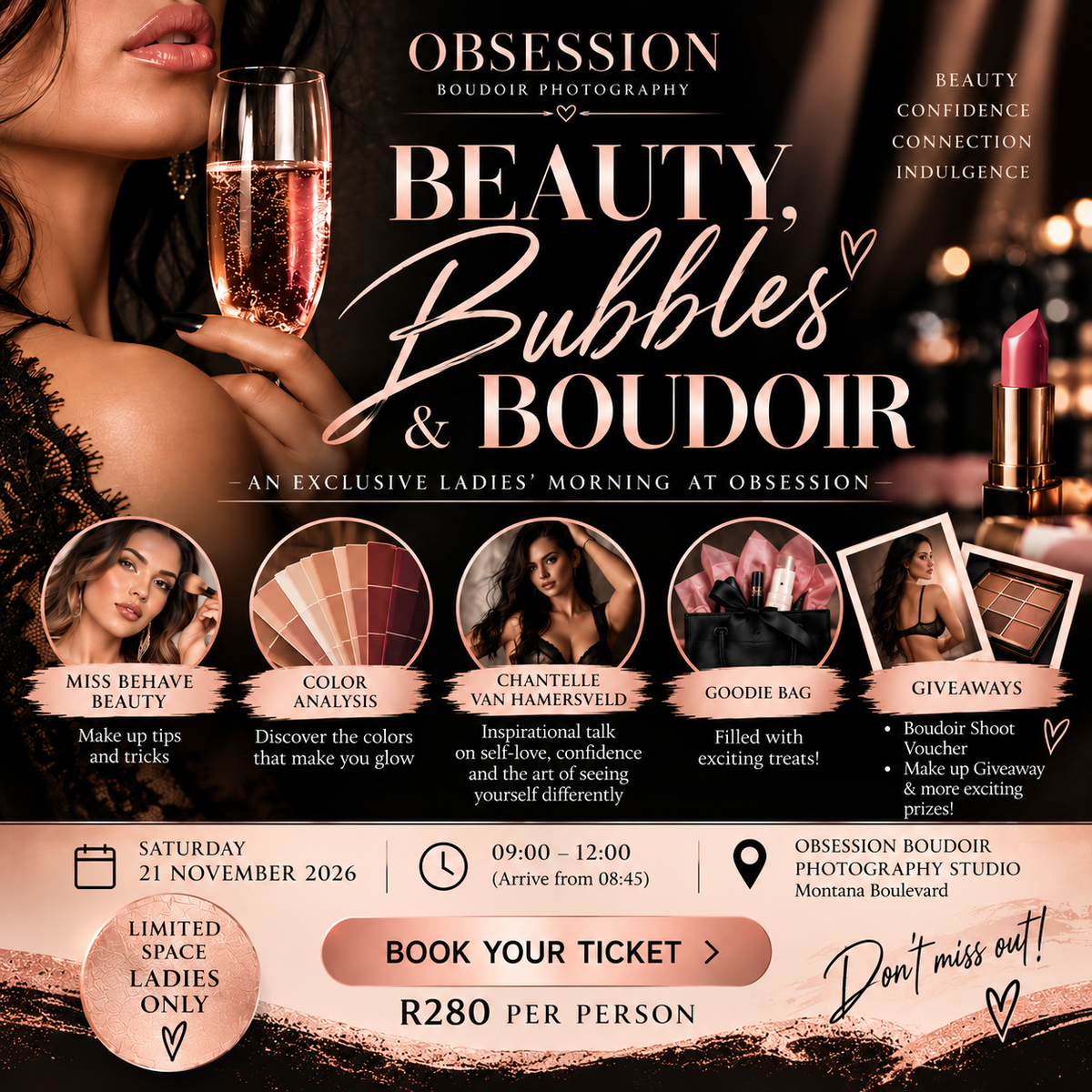 Beauty Bubbles & Boudoir | Dames Oggend